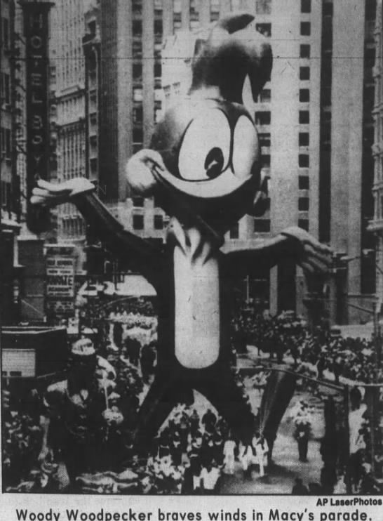 Woody Woodpecker braves the winds